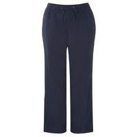 navy blue linen blend trousers navy