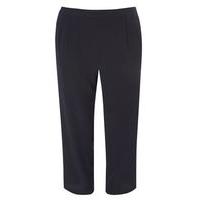 Navy Blue Cropped Trousers, Black