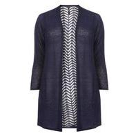 Navy Blue Pattern Back Cardigan, Navy