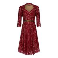 Nancy Mac Gabrielle Dress in Ruby Lace