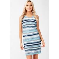 NAUTICAL STRIPE LACE BODYCON DRESS