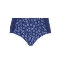 Navy Shell Print Bikini Bottoms, Navy