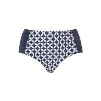 Navy Blue Shibori Print Swim Pant, Blue