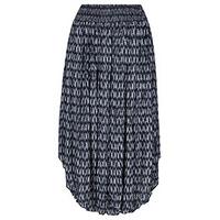 Navy & White Arrow Sketch Print Midi Skirt