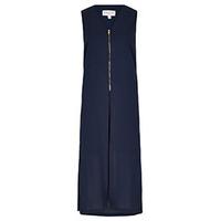 Navy Double Layered Midi Dress