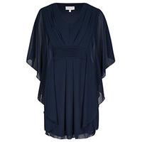 Navy Pleat Detail Kaftan Dress