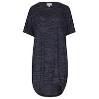 Navy Marl Dip Hem Tunic Dress