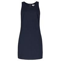 Navy Zip Back Shift Dress