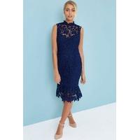 Navy Crochet Dress