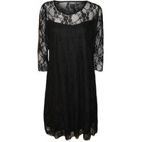 Nanette Lace Knee Length Dress - Black