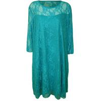 Nanette Lace Knee Length Dress - Turquoise