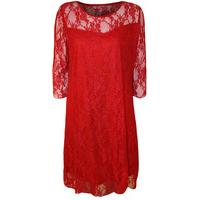 Nanette Lace Knee Length Dress - Red