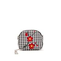 natalie black gingham shoulder bag