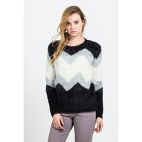 NaikariI Chunky-Knit Geometric Pattern Jumper