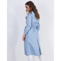 NADINE - Denim Duster Jacket with 3D Diamante Embellishment
