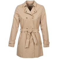 Naf Naf BAROU women\'s Trench Coat in BEIGE