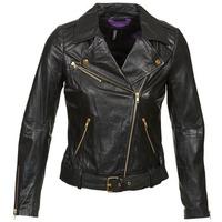 Naf Naf CURIOUS women\'s Leather jacket in black