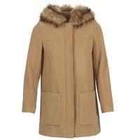 naf naf newahood womens coat in brown