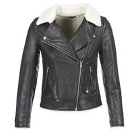Naf Naf CASSY women\'s Leather jacket in black