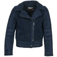 naf naf byllo womens leather jacket in blue