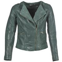 naf naf clapper womens leather jacket in green