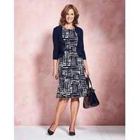 navyivory print dress shrug l39