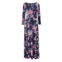 navt floral jersey maxi dress l 52