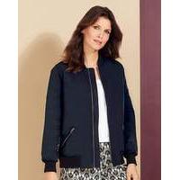 Navy Padded Bomber Jacket