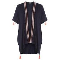 Navy Blue Embroidered Kimono, Navy