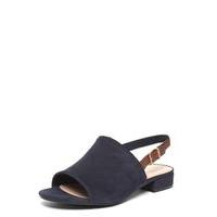 Navy Blue Sling Back Mule Sandals, Navy