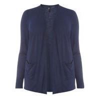 Navy Blue Jersey Cardigan, Navy