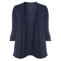 Navy Blue Jersey Cardigan, Navy