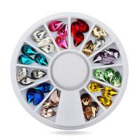 Nail Art Decoration Rhinestones 5X8mm 3d Glitter Charm Nail Gem Stones Wheel DIY Nail Jewelry Accessories