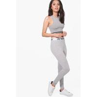 nadia lil thang slogan legging grey marl