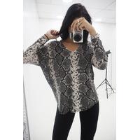 Nadine snake printed glitter jumper