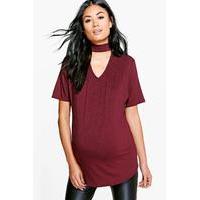 nadia choker detail top plum