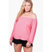 Naomi Off The Shoulder Top - cerise