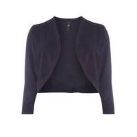 Navy Blue Textured Shrug, Navy