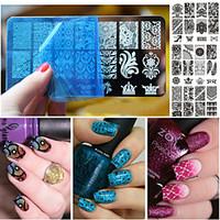 Nail Polish Scraper Art Lace Stamping Image Plates Set Manicure Stencil Tool