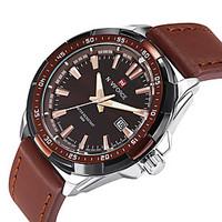 NAVIFORCE Men\'s Sport Watch Fashion Watch Wrist watch Casual Watch Quartz Calendar PU Band Luxury Cool Unique Watches