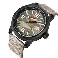 NAVIFORCE Men\'s Sport Watch Military Watch Wrist watch Calendar Water Resistant / Water Proof Quartz Japanese Quartz Fabric Band Cool