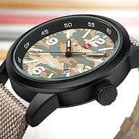 NAVIFORCE Men\'s Sport Military Fashion Watch Wristwatch Luxucy Casual Calendar Large Dial Nylon Band Watch Quartz Unique Cool Watches