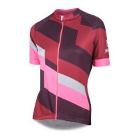 Nalini Women\'s Stripe Short Sleeve Jersey - Brown/Pink - M