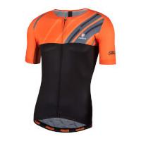 Nalini Roma Race Short Sleeve Jersey - Black/Orange - XXL