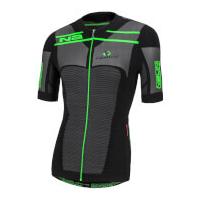 nalini san zeno short sleeve compression jersey blackgreen l xl