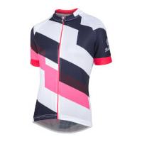 Nalini Women\'s Stripe Short Sleeve Jersey - White/Pink - L