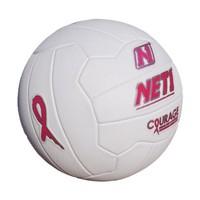 NET1 Pink Ribbon Courage Netball - White/Pink - 5