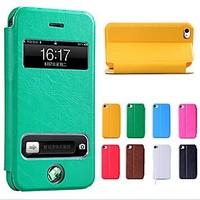 New Smart Luxury Flip Leather Cover Case for iPhone 4/4S(Assorted Colors)