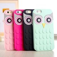New Arrival 3D Cute Cartoon Owl Eyes Soft Silicone Back Cover Case for iPhone 5/5S(Assorted Colors)