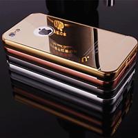 New Plating Mirror Back with Metal Frame Phone Case for iPhone 5C(Assorted Colors)